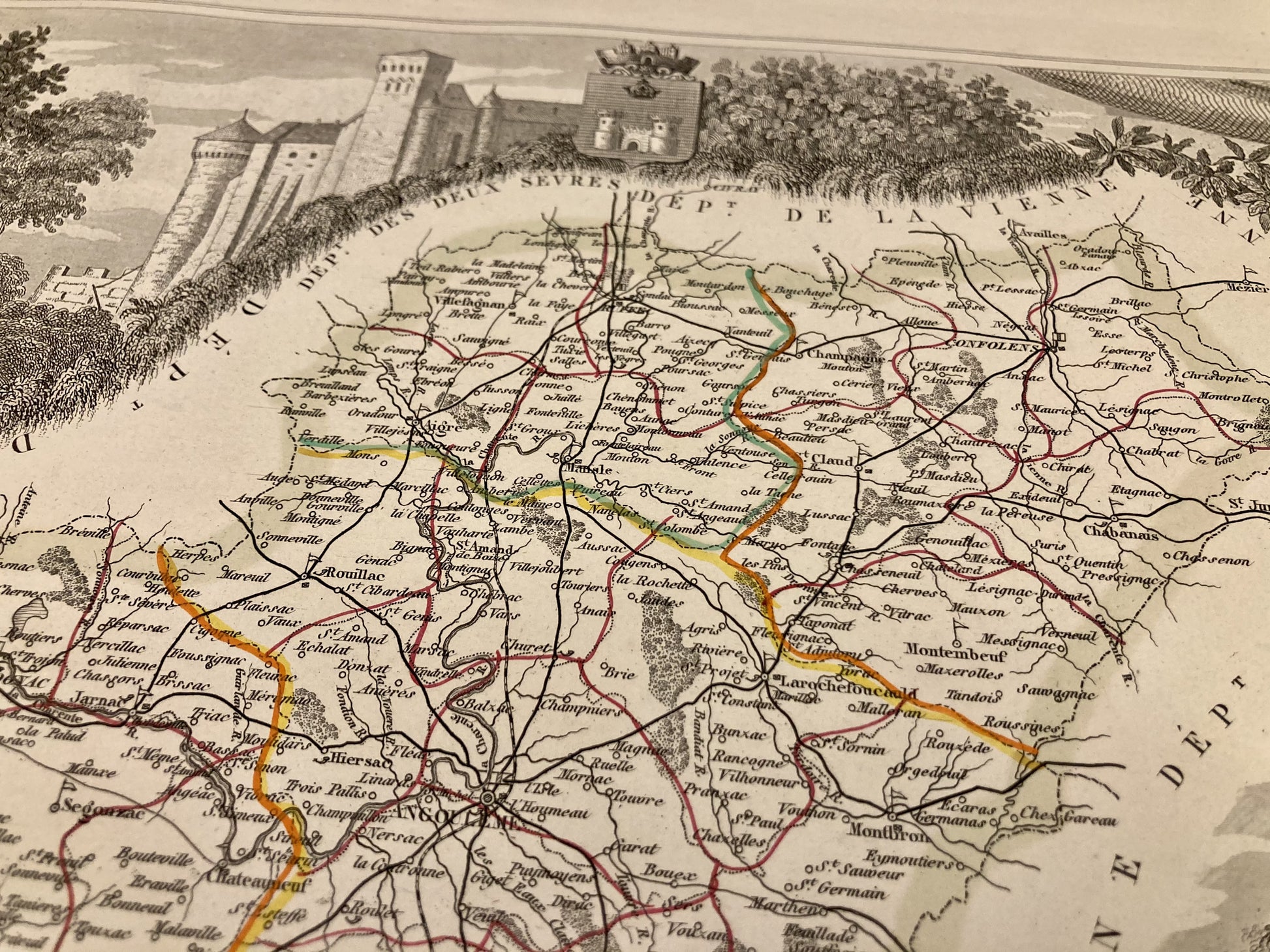 Carte ancienne illustrée de la Charente 5
