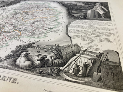 Carte ancienne illustrée de la Seine-et-Marne 3