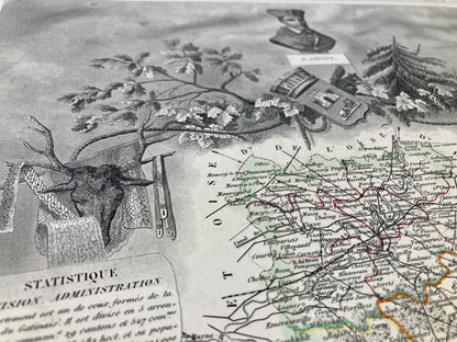Carte ancienne illustrée de la Seine-et-Marne 5