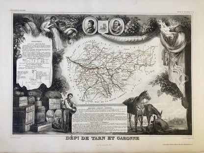 Carte ancienne illustrée du Tarn-et-Garonne 4