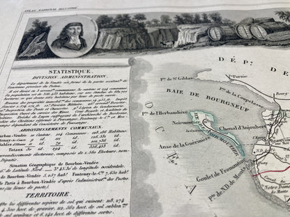 Carte ancienne illustrée de la Vendée 5