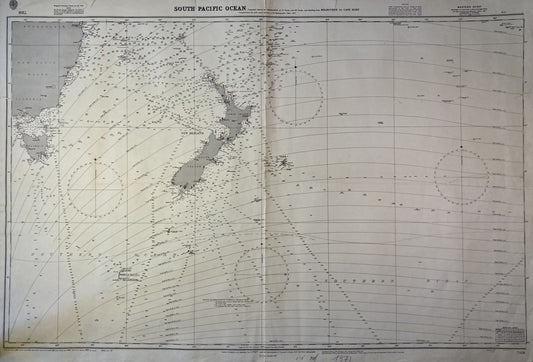Carte Marine ancienne de la Nouvelle-Zélande