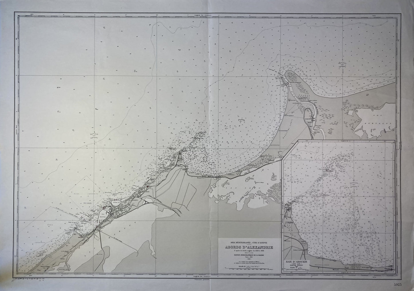 Carte Marine ancienne des abords d'Alexandrie