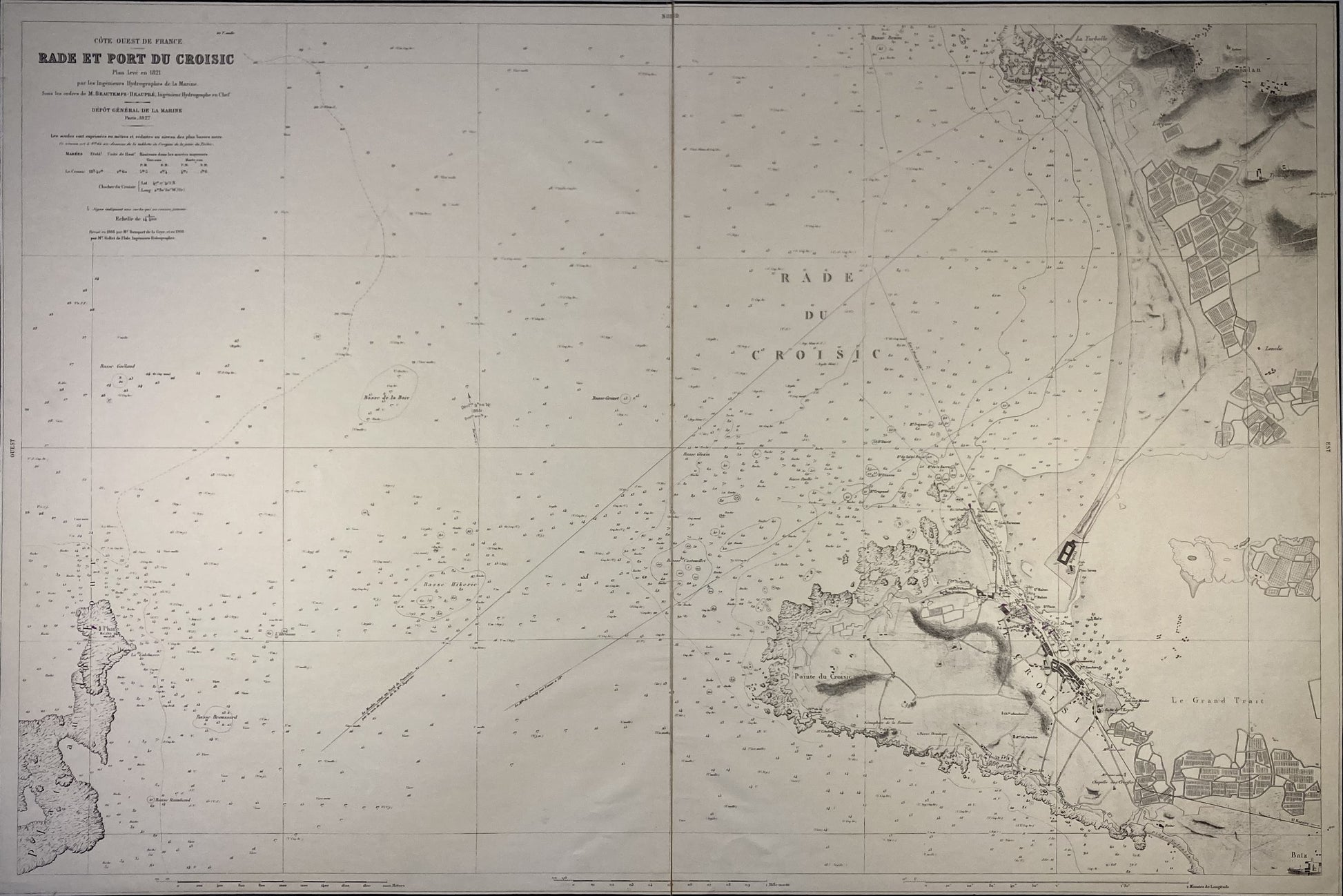 Carte marine ancienne du Croisic