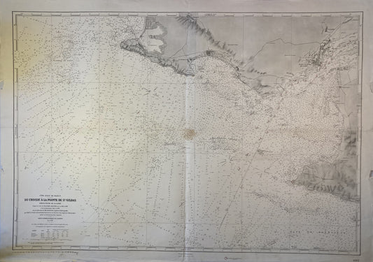 Carte Marine ancienne du Croisic à la Pointe de Saint-Gildas