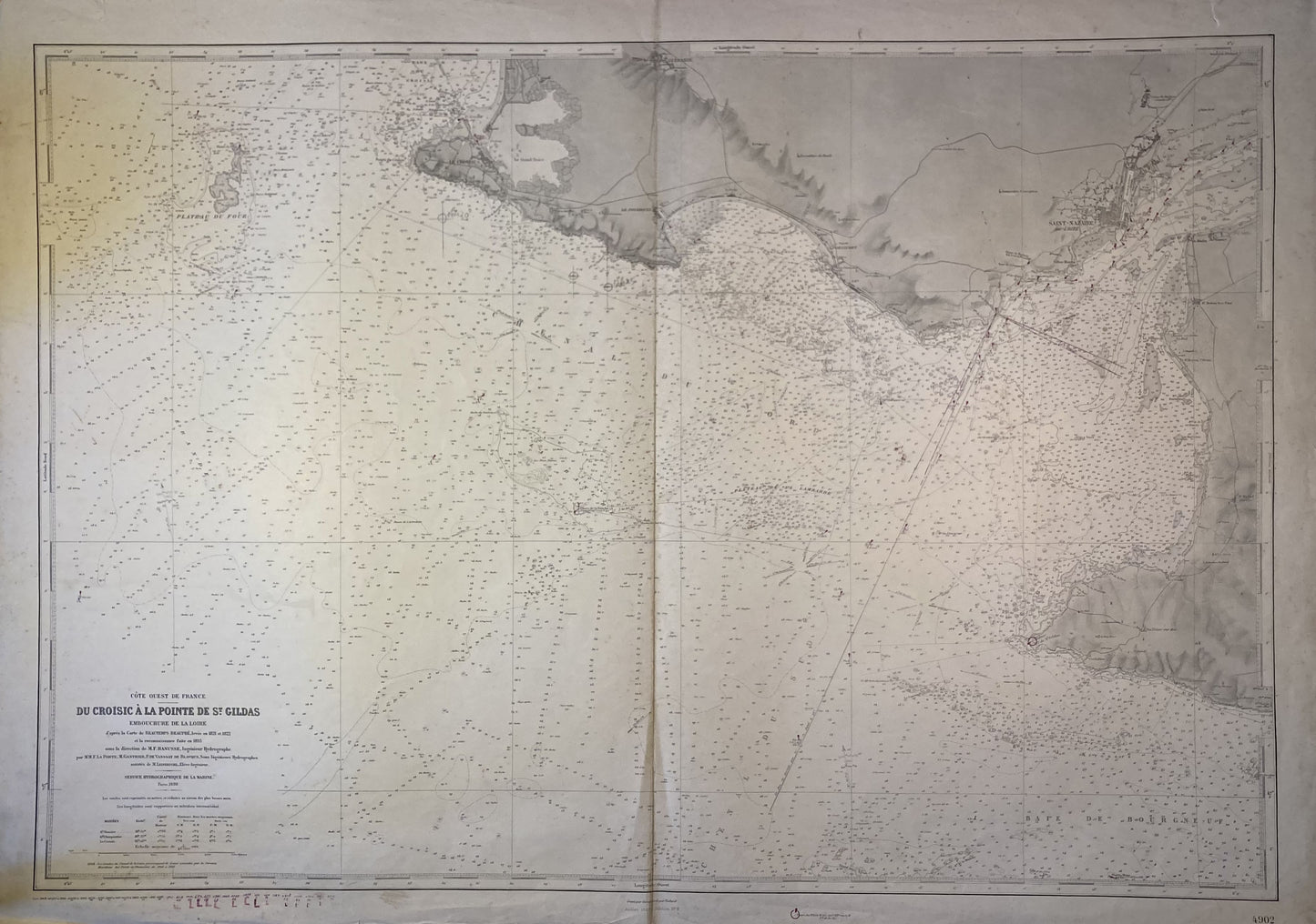 Carte Marine ancienne du Croisic à Saint-Gildas