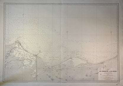 Carte Marine ancienne de Damiette à El Arish
