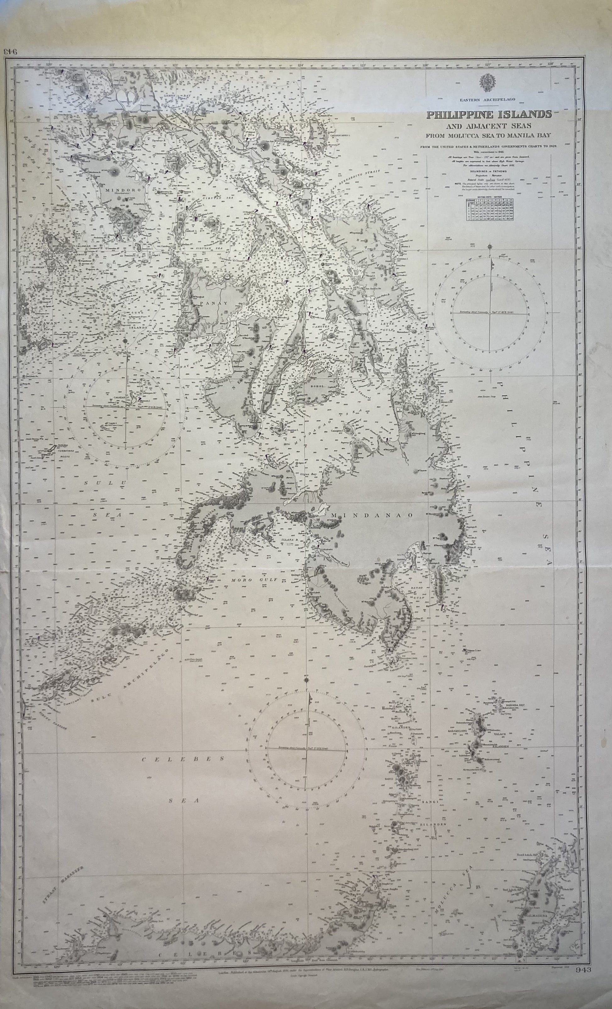 Carte Marine ancienne des Philippines