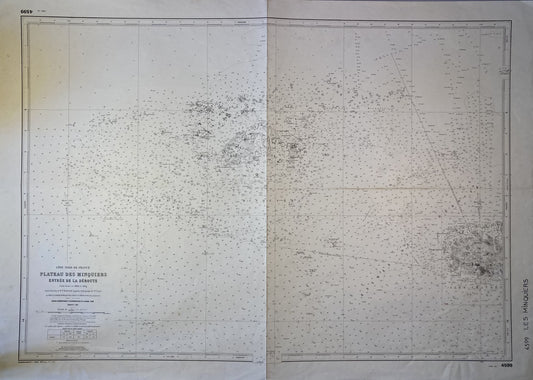 Carte marine ancienne du Plateau des Minquiers