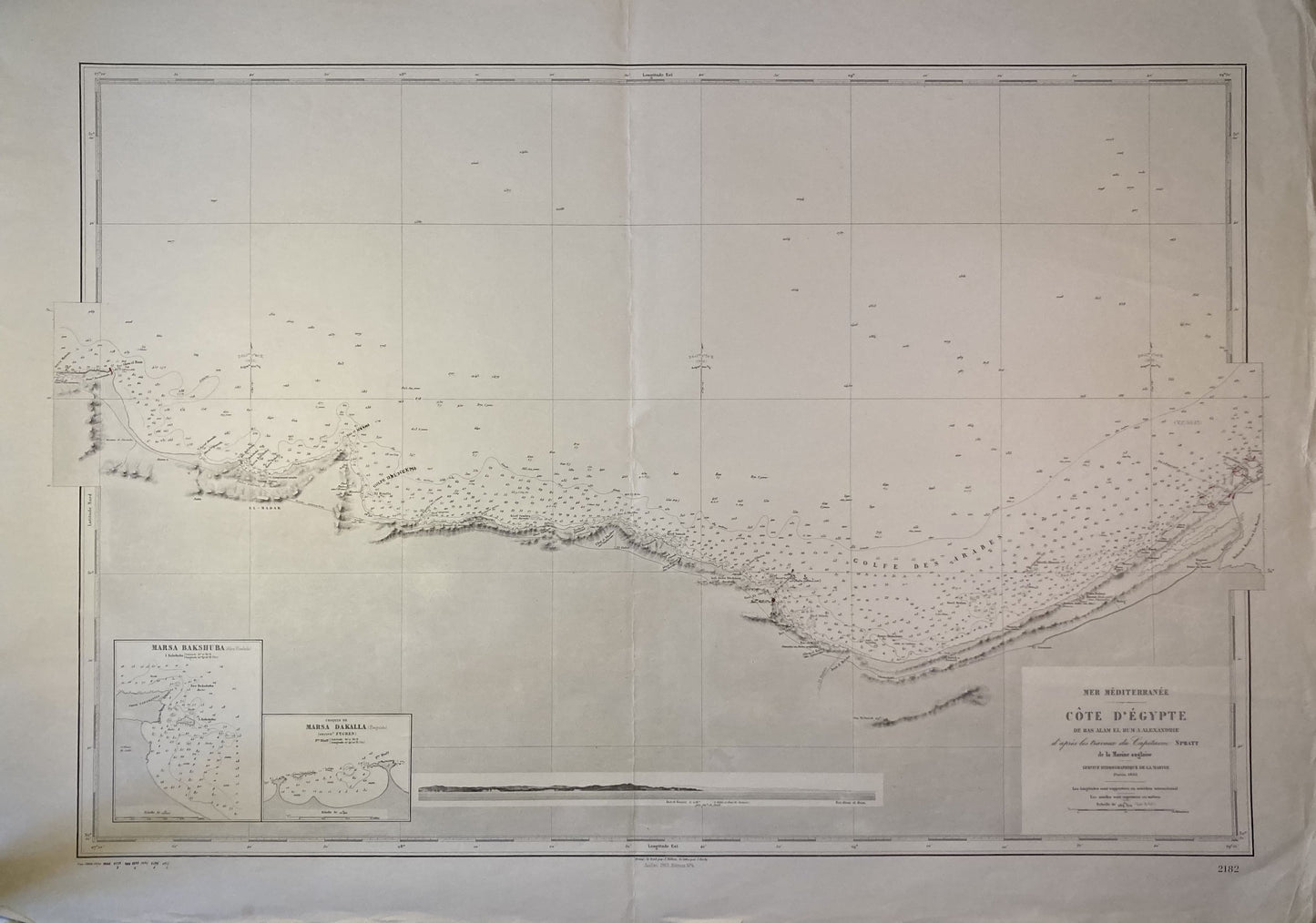 Carte Marine ancienne de Ras Alam Et Rum à Alexandrie