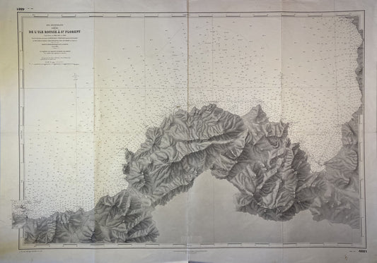 Carte Marine ancienne de l'Île Rousse à Saint-Florent en Corse