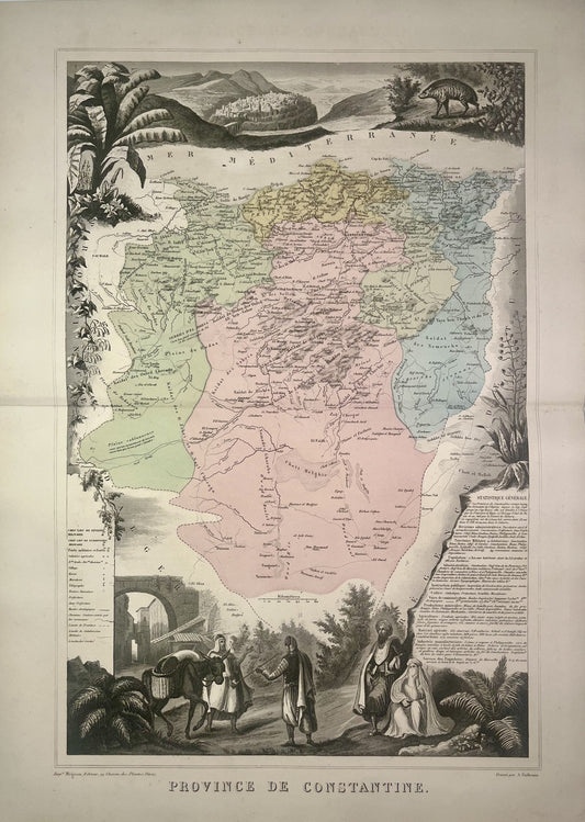 Carte ancienne de l'Algérie, Province de Constantine