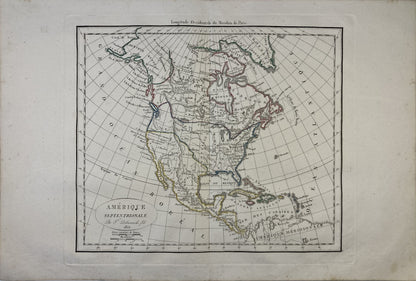 Carte ancienne de l'Amérique du Nord par Félix Delamarche