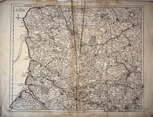 Achat carte ancienne de l'Artois, ancienne région Pas-de-Calais