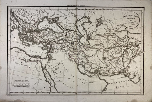 Carte ancienne de l'Empire d'Alexandre le Grand par Félix Delamarche