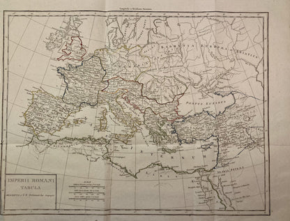 Carte ancienne de l'Empire Romain par Félix Delamarche