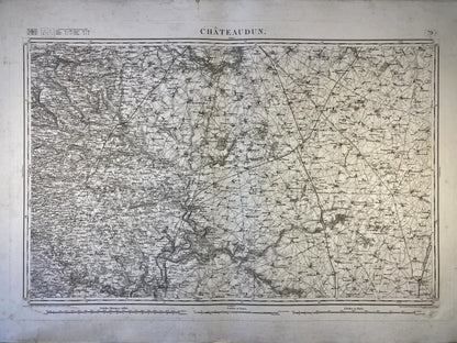 Carte d'Etat-Major ancienne de Chateaudun