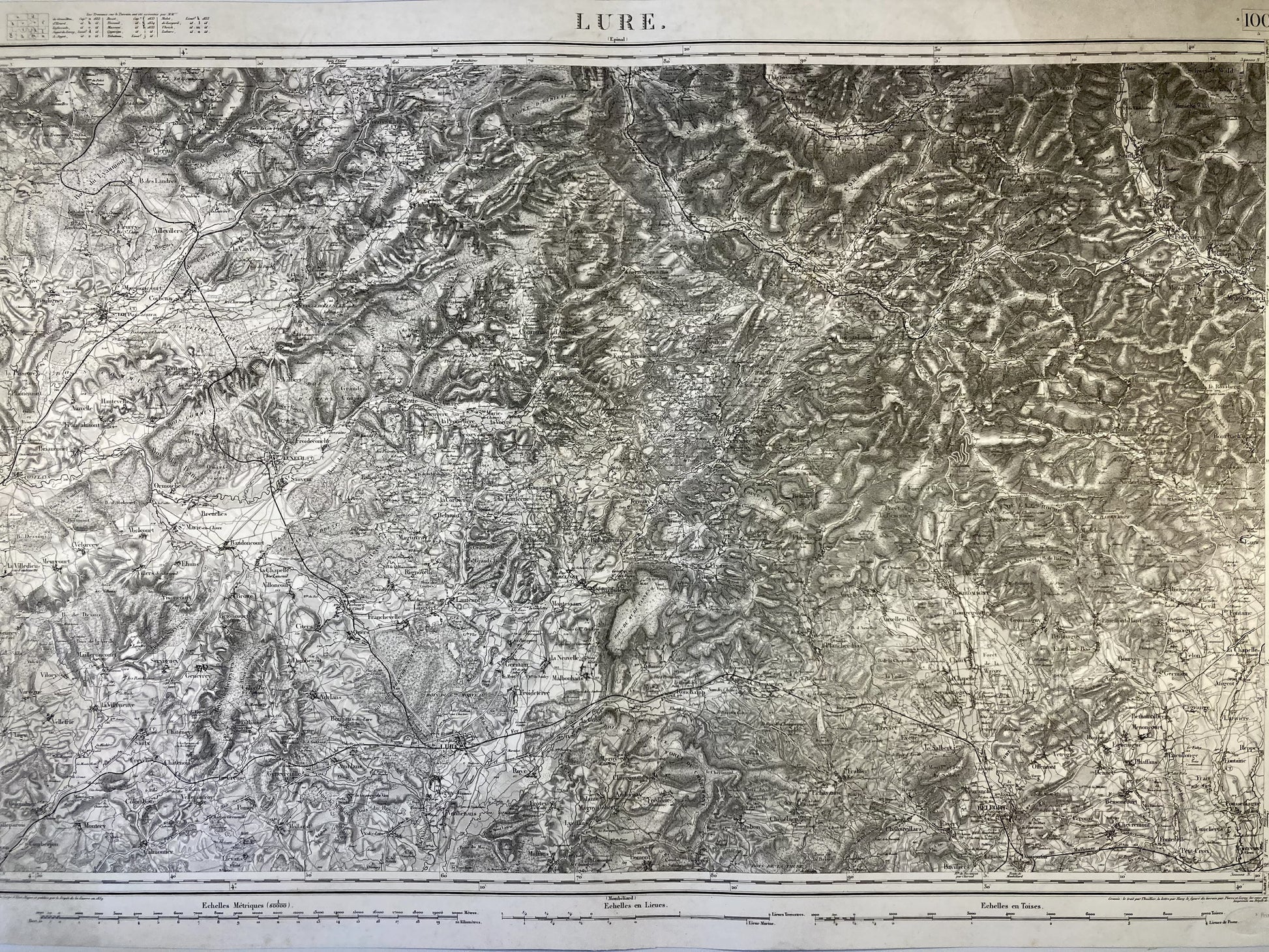 Carte d'Etat-Major ancienne de Lure