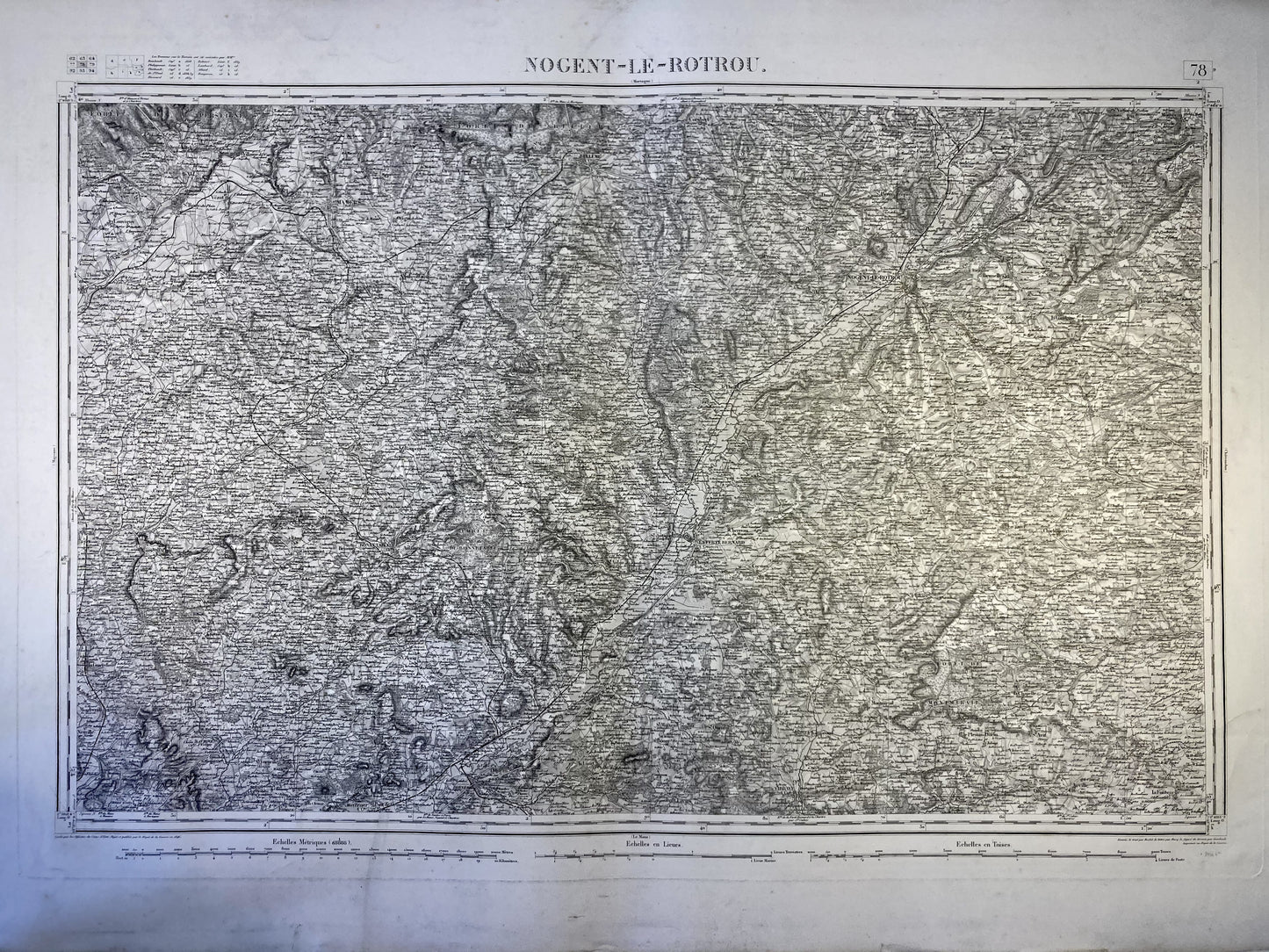 Carte d'Etat-Major ancienne de Nogent-le-Rotrou