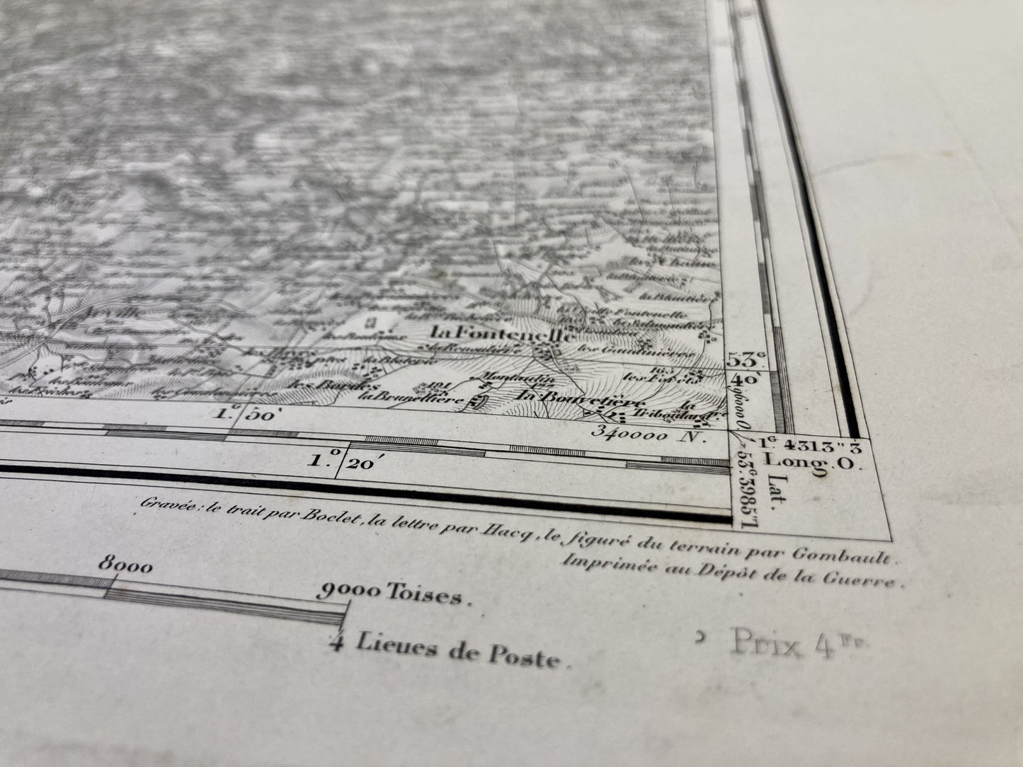 Autre détail de la carte d'Etat-Major ancienne de Nogent-le-Rotrou