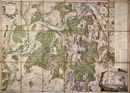 Carte ancienne de la Forêt de Fontainebleau