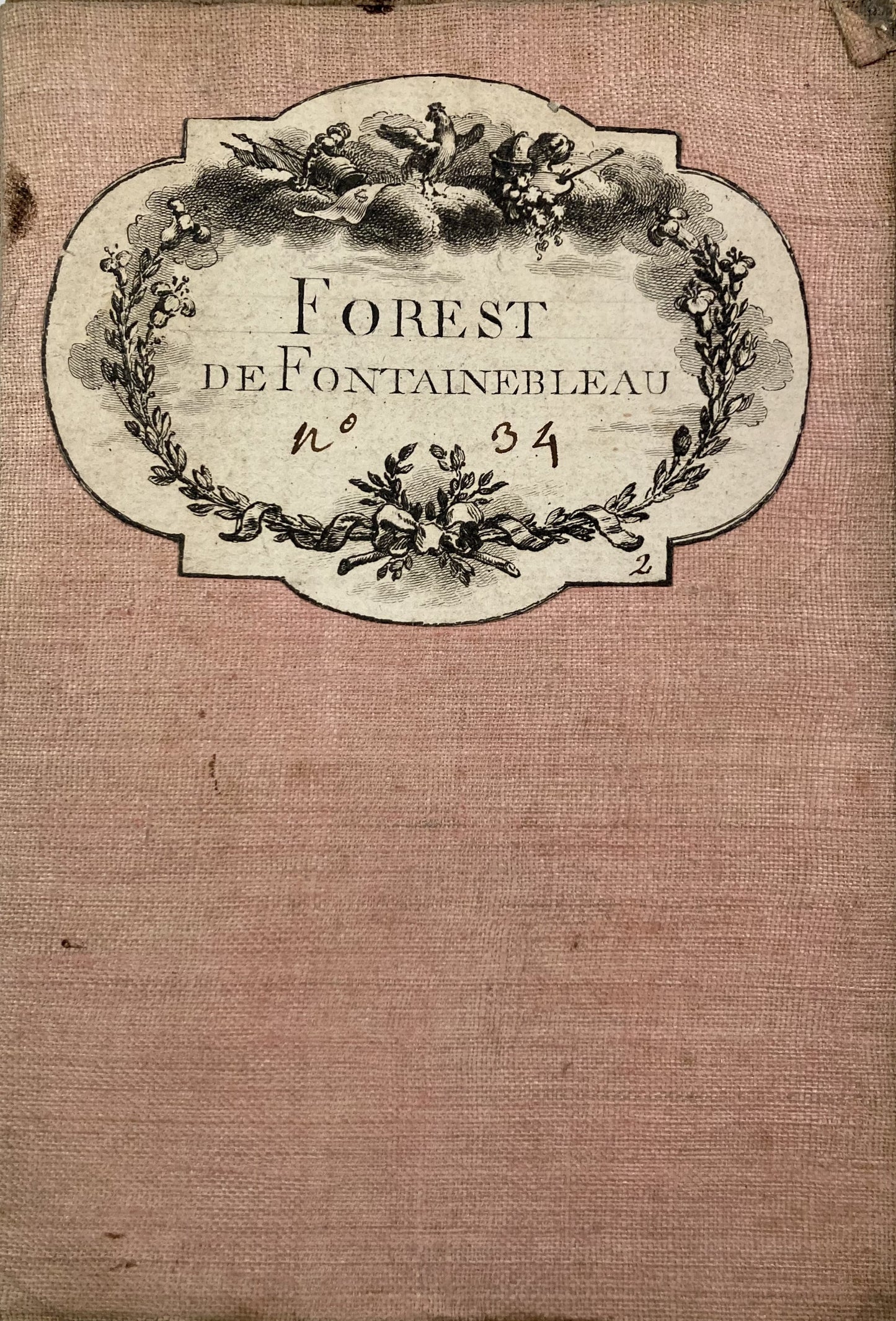 Carte ancienne de la Forêt de Fontainebleau pliée