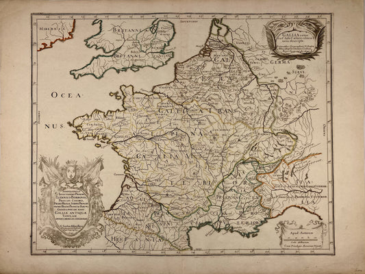 Carte ancienne de la Gaule par Nicolas Sanson