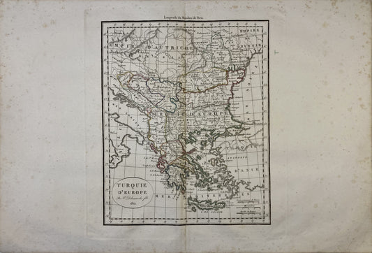 Carte ancienne de la Turquie d'Europe par Félix Delamarche