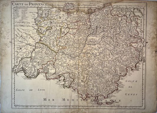 Carte ancienne de la Provence