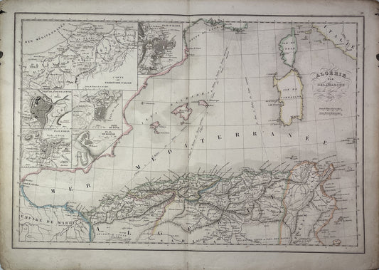 Carte ancienne de l'Algérie par F. Delamarche