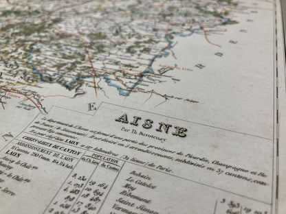 Détail de la carte départementale ancienne de l'Ain par Duvotenay 1Carte départementale ancienne de l'Aisne par Duvotenay