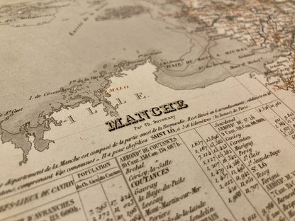 Carte départementale ancienne de la Manche par Duvotenay 4