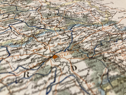 Détail de la carte départementale ancienne de la Meuse par Duvotenay