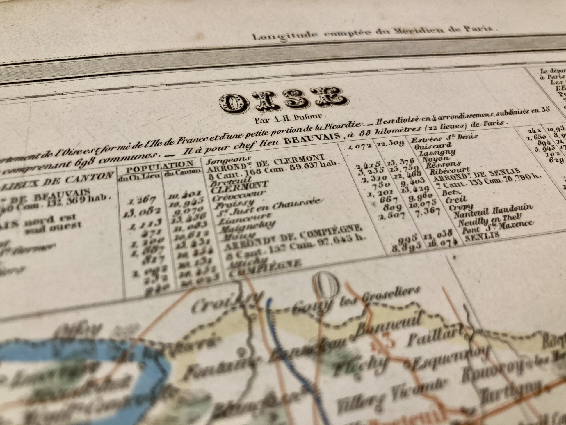 Carte départementale ancienne de l'Oise par Duvotenay 4