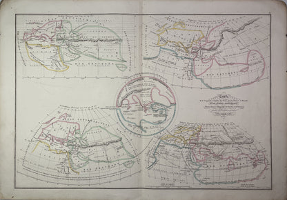 Carte ancienne de la géographie primitive par F. Delamarche