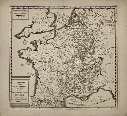 Carte ancienne hollandaise de la Gaule