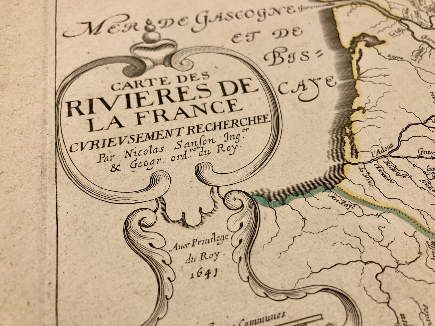 Carte ancienne des Rivières de France par Nicolas Sanson 3