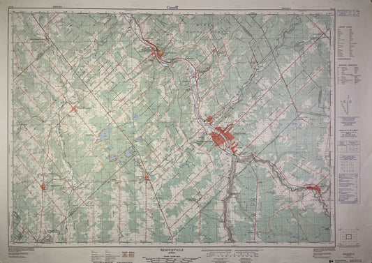Carte ancienne du Canada, Beauceville, Québec