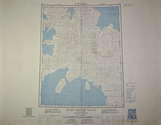 Carte ancienne du Canada, Île Ellef Ringnes