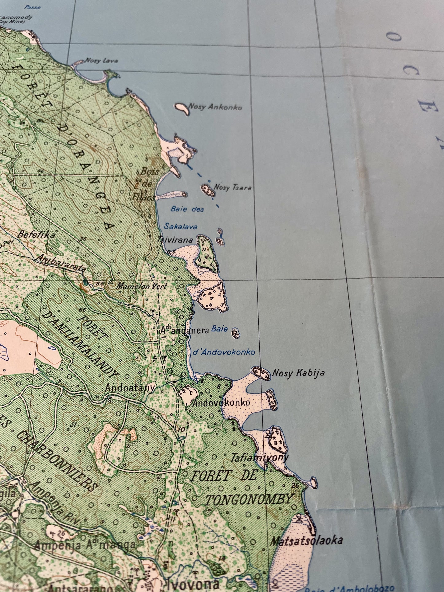 Carte géographique ancienne de Madagascar, Orangea