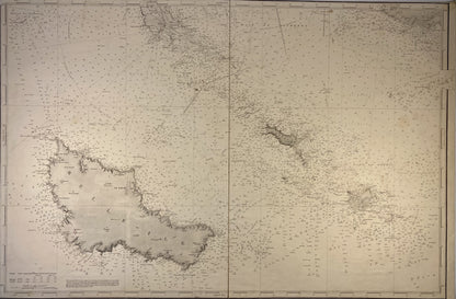 Carte marine ancienne de Belle-Île