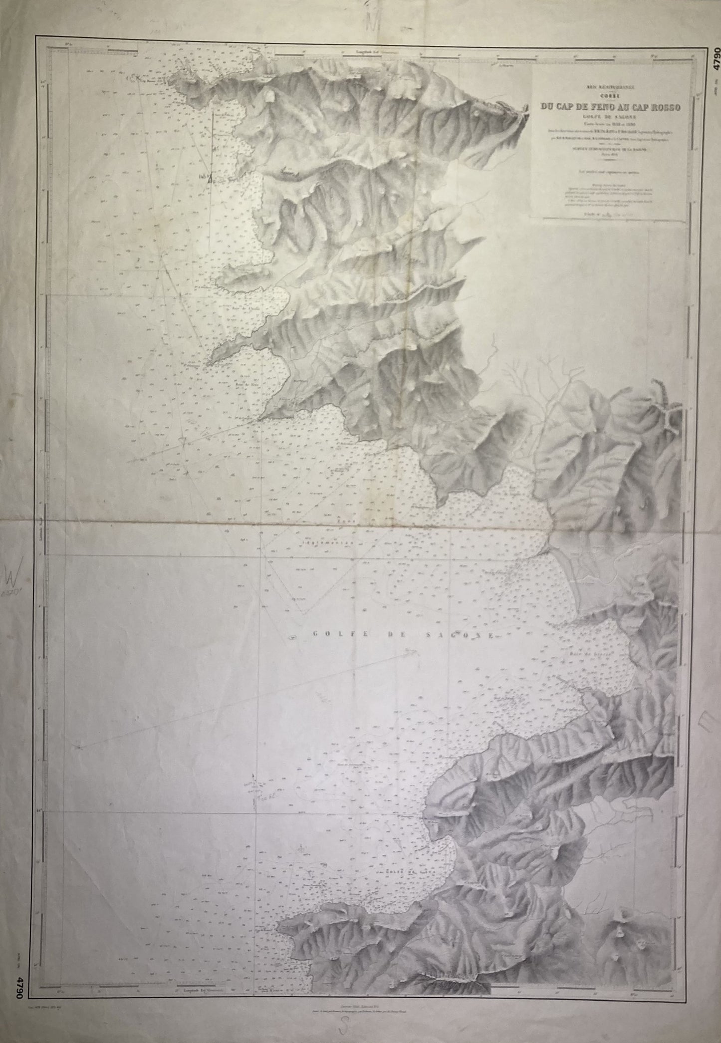 Carte marine ancienne du cap de Feno au cap Rosso 2