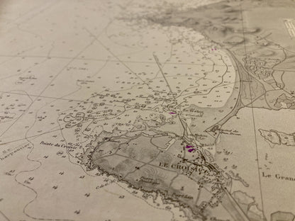 Détail de la carte Marine ancienne de la Pointe du Grand-Mont au Croisic