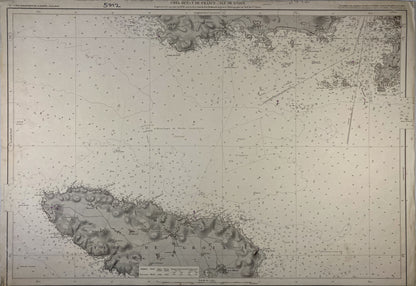 Carte marine ancienne de l'Île de Groix