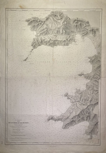 Carte marine ancienne du Golfe d'Ajaccio