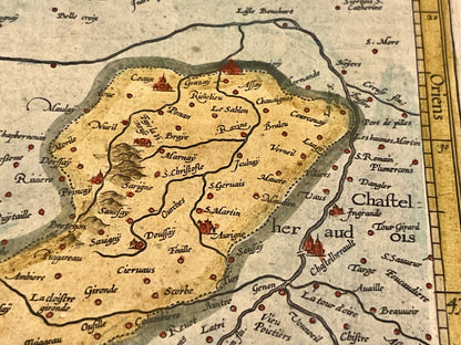 Carte Anjou par Gerard Mercator