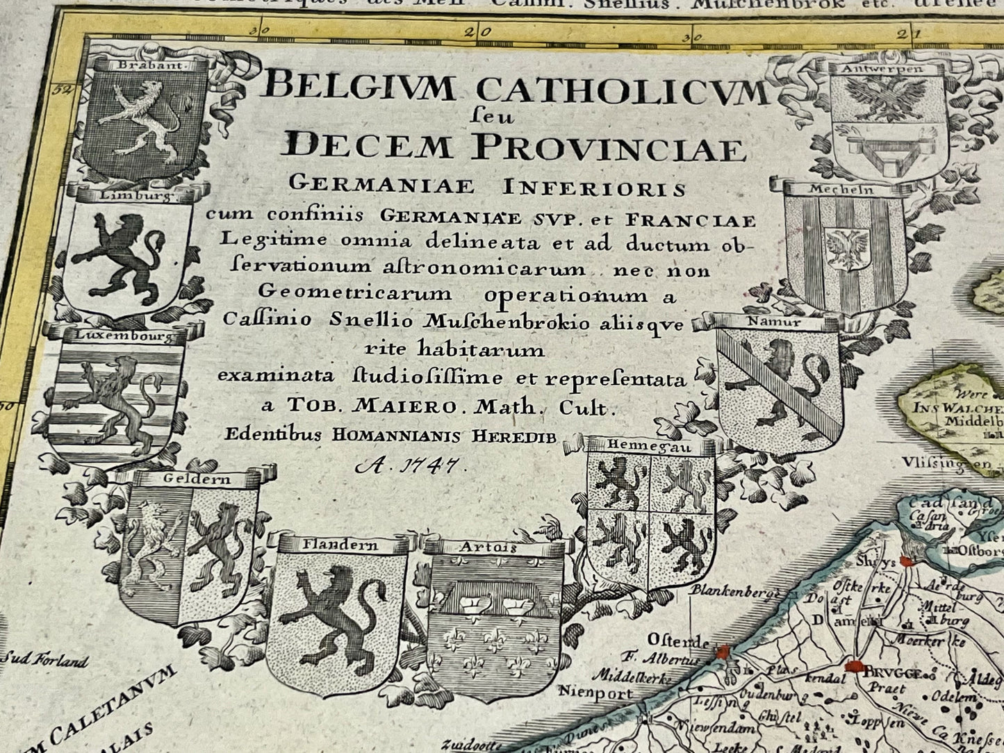 Carte Belgique Catholique par Heritiers Homann