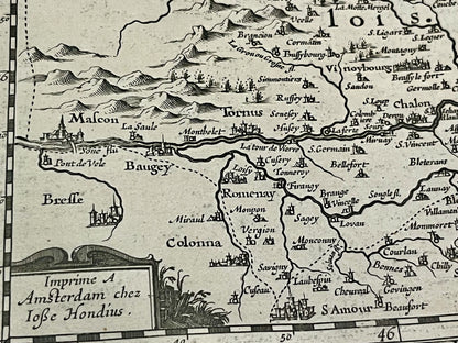 Carte Bourgogne par Hondius