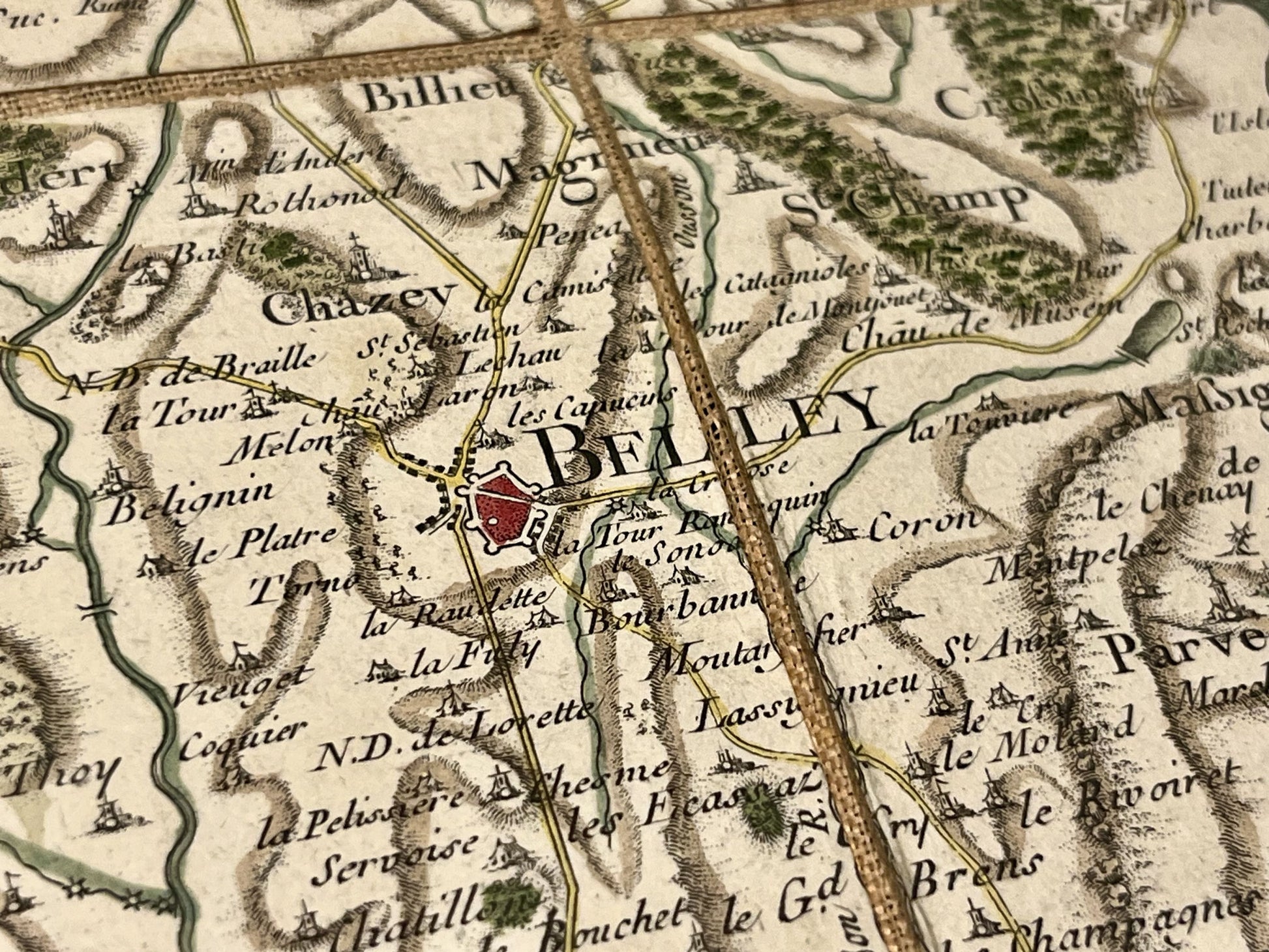 Carte Cassini Belley Ain