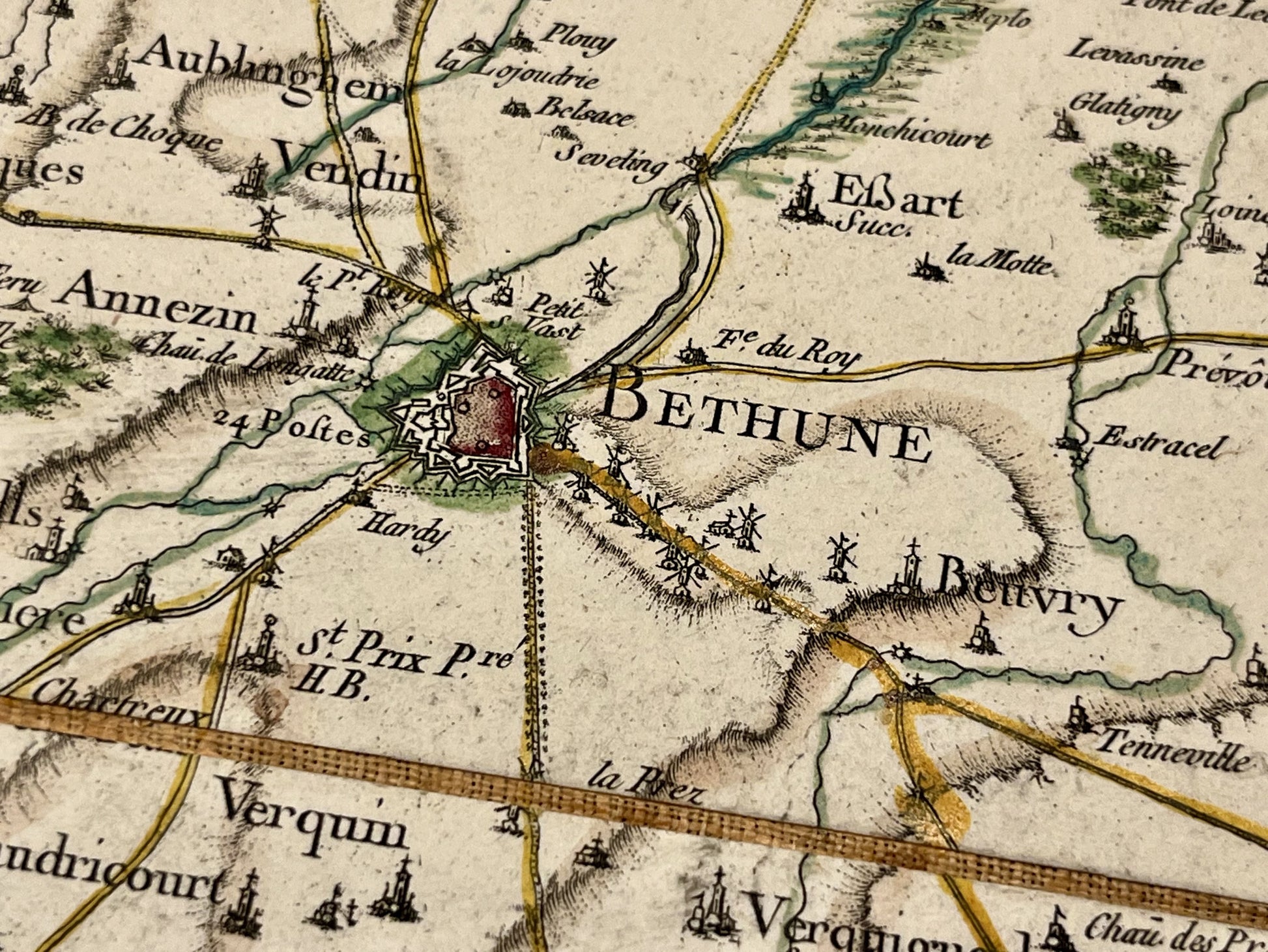 Carte Cassini Bethune achat
